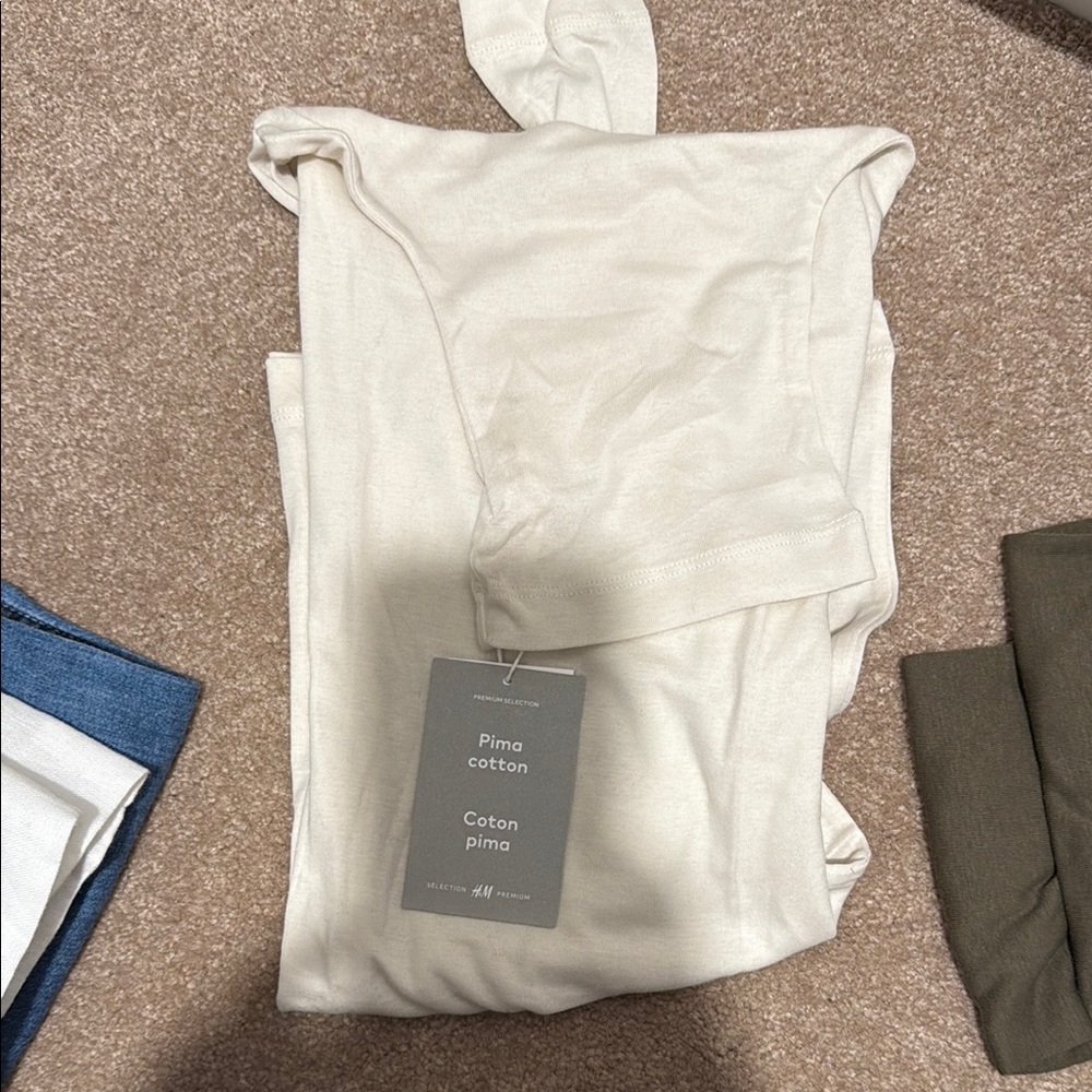 Cream Pima Cotton Top
